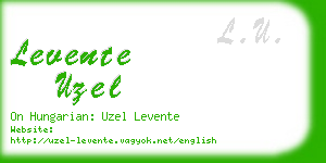 levente uzel business card